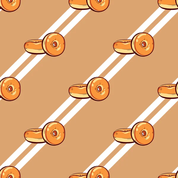 Donuts patrón sin costura — Vector de stock