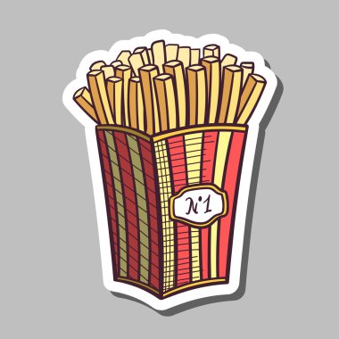 Kızarmış patates etiket