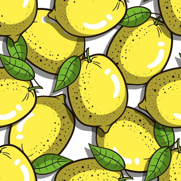 Limones patrón sin costura — Archivo Imágenes Vectoriales