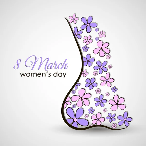 Postal de cuerpo femenino — Vector de stock