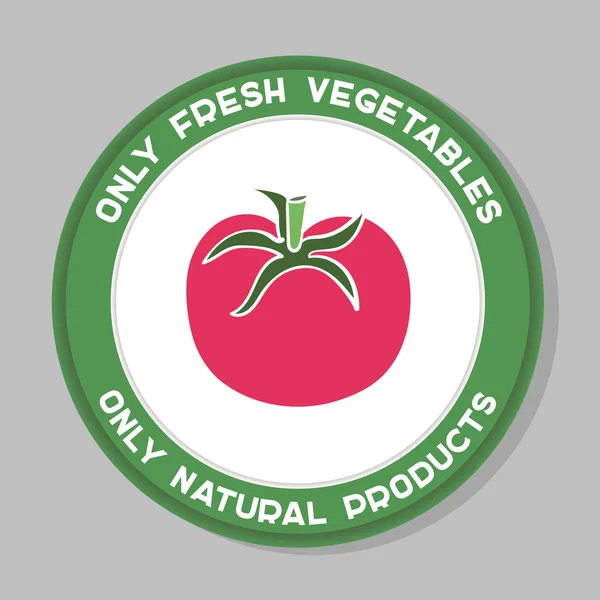Diseño de etiqueta de tomate — Archivo Imágenes Vectoriales