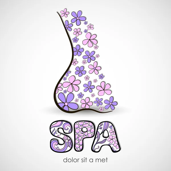 Spa Background Female Body — Stock Vector