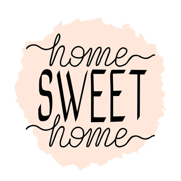 Handwritten Phrase Home Sweet Home Housewarming Postcards Family Scrapbooks Other — Stock Vector