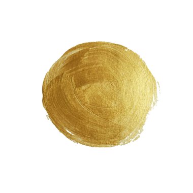 Broşürler, broşürler, kartpostallar için altın fırça darbesi. Tasarımlarınız için parlak, parlak vektör ögesi.