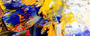 Renk dokusu. Tuvale elle çizilmiş yağlı boya resim. Soyut sanat geçmişi. Modern, çağdaş sanat. Renkli tuval. Duvar dekoru arkaplanı