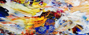 Renk dokusu. Tuvale elle çizilmiş yağlı boya resim. Soyut sanat geçmişi. Modern, çağdaş sanat. Renkli tuval. Duvar dekoru arkaplanı