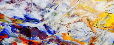 Renk dokusu. Tuvale elle çizilmiş yağlı boya resim. Soyut sanat geçmişi. Modern, çağdaş sanat. Renkli tuval. Duvar dekoru arkaplanı