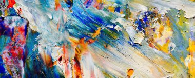 Renk dokusu. Tuvale elle çizilmiş yağlı boya resim. Soyut sanat geçmişi. Modern, çağdaş sanat. Renkli tuval. Duvar dekoru arkaplanı