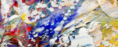 Renk dokusu. Tuvale elle çizilmiş yağlı boya resim. Soyut sanat geçmişi. Modern, çağdaş sanat. Renkli tuval. Duvar dekoru arkaplanı