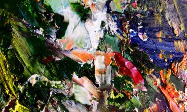 Renk dokusu. Tuvale elle çizilmiş yağlı boya resim. Soyut sanat geçmişi. Modern, çağdaş sanat. Renkli tuval. Duvar dekoru arkaplanı