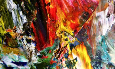 Renk dokusu. Tuvale elle çizilmiş yağlı boya resim. Soyut sanat geçmişi. Modern, çağdaş sanat. Renkli tuval. Duvar dekoru arkaplanı