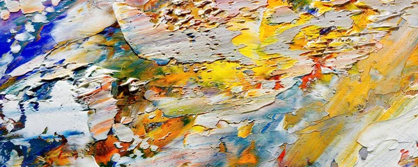 Abstrakt Oljemålning Duk Bakgrund Tapet Modern Motiv Visuell Konst Trendig — Stockfoto