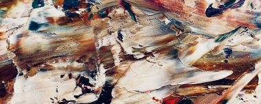 Renk dokusu. Tuvale elle çizilmiş yağlı boya resim. Soyut sanat geçmişi. Modern, çağdaş sanat. Renkli tuval. Duvar dekoru arkaplanı