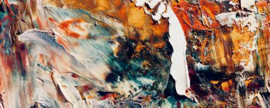 Renk dokusu. Tuvale elle çizilmiş yağlı boya resim. Soyut sanat geçmişi. Modern, çağdaş sanat. Renkli tuval. Duvar dekoru arkaplanı