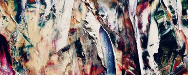 Renk dokusu. Tuvale elle çizilmiş yağlı boya resim. Soyut sanat geçmişi. Modern, çağdaş sanat. Renkli tuval. Duvar dekoru arkaplanı