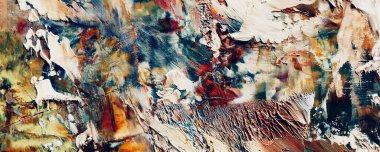 Renk dokusu. Tuvale elle çizilmiş yağlı boya resim. Soyut sanat geçmişi. Modern, çağdaş sanat. Renkli tuval. Duvar dekoru arkaplanı