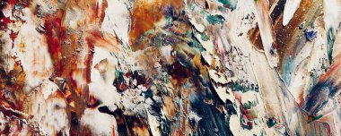 Renk dokusu. Tuvale elle çizilmiş yağlı boya resim. Soyut sanat geçmişi. Modern, çağdaş sanat. Renkli tuval. Duvar dekoru arkaplanı