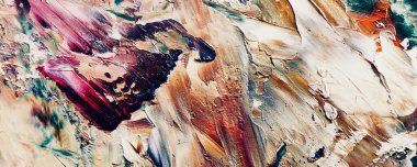 Renk dokusu. Tuvale elle çizilmiş yağlı boya resim. Soyut sanat geçmişi. Modern, çağdaş sanat. Renkli tuval. Duvar dekoru arkaplanı