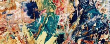 Renk dokusu. Tuvale elle çizilmiş yağlı boya resim. Soyut sanat geçmişi. Modern, çağdaş sanat. Renkli tuval. Duvar dekoru arkaplanı