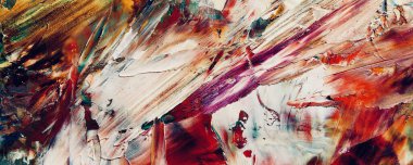 Renk dokusu. Tuvale elle çizilmiş yağlı boya resim. Soyut sanat geçmişi. Modern, çağdaş sanat. Renkli tuval. Duvar dekoru arkaplanı