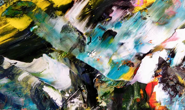 Renk dokusu. Tuvale elle çizilmiş yağlı boya resim. Soyut sanat geçmişi. Modern, çağdaş sanat. Renkli tuval. Duvar dekoru arkaplanı