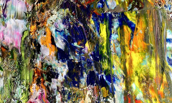 Renk dokusu. Tuvale elle çizilmiş yağlı boya resim. Soyut sanat geçmişi. Modern, çağdaş sanat. Renkli tuval. Duvar dekoru arkaplanı