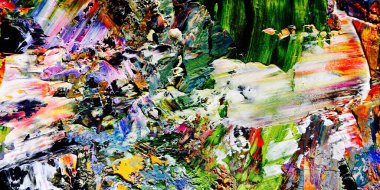 Renk dokusu. Tuvale elle çizilmiş yağlı boya resim. Soyut sanat geçmişi. Modern, çağdaş sanat. Renkli tuval. Duvar dekoru arkaplanı