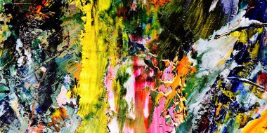 Renk dokusu. Tuvale elle çizilmiş yağlı boya resim. Soyut sanat geçmişi. Modern, çağdaş sanat. Renkli tuval. Duvar dekoru arkaplanı