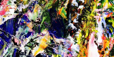 Renk dokusu. Tuvale elle çizilmiş yağlı boya resim. Soyut sanat geçmişi. Modern, çağdaş sanat. Renkli tuval. Duvar dekoru arkaplanı