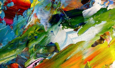Renk dokusu. Tuvale elle çizilmiş yağlı boya resim. Soyut sanat geçmişi. Modern, çağdaş sanat. Renkli tuval. Duvar dekoru arkaplanı