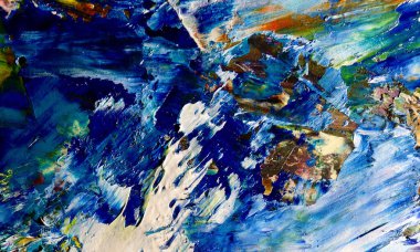 Renk dokusu. Tuvale elle çizilmiş yağlı boya resim. Soyut sanat geçmişi. Modern, çağdaş sanat. Renkli tuval. Duvar dekoru arkaplanı