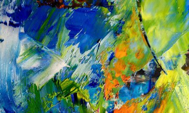 Renk dokusu. Tuvale elle çizilmiş yağlı boya resim. Soyut sanat geçmişi. Modern, çağdaş sanat. Renkli tuval. Duvar dekoru arkaplanı