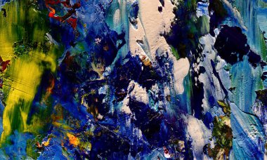 Renk dokusu. Tuvale elle çizilmiş yağlı boya resim. Soyut sanat geçmişi. Modern, çağdaş sanat. Renkli tuval. Duvar dekoru arkaplanı