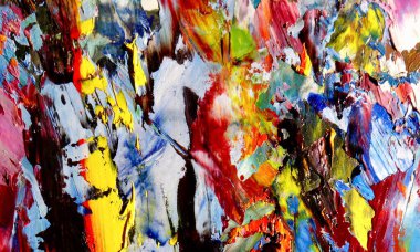 Renk dokusu. Tuvale elle çizilmiş yağlı boya resim. Soyut sanat geçmişi. Modern, çağdaş sanat. Renkli tuval. Duvar dekoru arkaplanı
