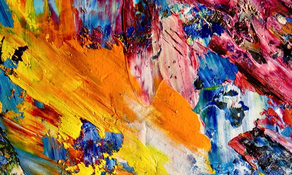 色の質感 キャンバスに油絵を手描き 抽象美術の背景 近現代美術 カラフルなキャンバス 壁の装飾の背景 — ストック写真