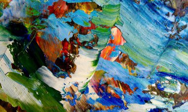 El çizimi. Soyut sanat arkaplanı. Renk dokusu. Modern, çağdaş sanat. Renkli tuval. Duvar dekoru arkaplanı