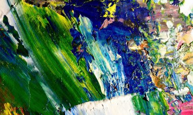 El çizimi. Soyut sanat arkaplanı. Renk dokusu. Modern, çağdaş sanat. Renkli tuval. Duvar dekoru arkaplanı