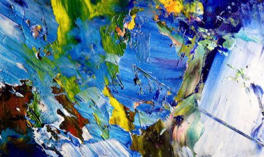 El çizimi. Soyut sanat arkaplanı. Renk dokusu. Modern, çağdaş sanat. Renkli tuval. Duvar dekoru arkaplanı