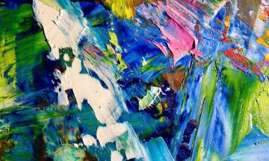 El çizimi. Soyut sanat arkaplanı. Renk dokusu. Modern, çağdaş sanat. Renkli tuval. Duvar dekoru arkaplanı