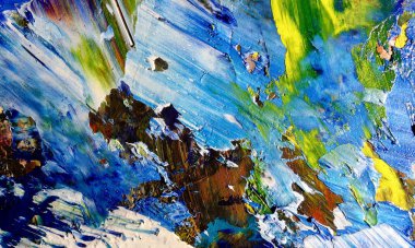 El çizimi. Soyut sanat arkaplanı. Renk dokusu. Modern, çağdaş sanat. Renkli tuval. Duvar dekoru arkaplanı