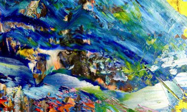 El çizimi. Soyut sanat arkaplanı. Renk dokusu. Modern, çağdaş sanat. Renkli tuval. Duvar dekoru arkaplanı