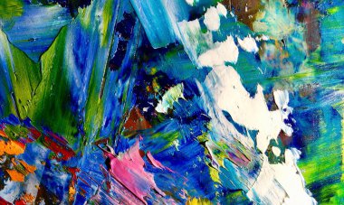 Tuval üzerinde soyut yağlı boya resim. arka plan duvar kağıdı. Modern motif görsel sanat. Moda el boyası. Duvar dekorasyonu ve duvar resimleri. Doku.