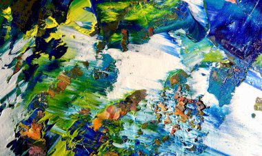 Tuval üzerinde soyut yağlı boya resim. arka plan duvar kağıdı. Modern motif görsel sanat. Moda el boyası. Duvar dekorasyonu ve duvar resimleri. Doku.