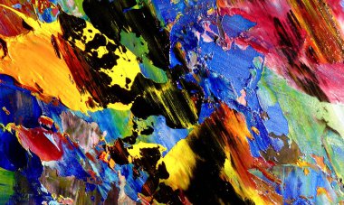 El çizimi. Soyut sanat arkaplanı. Renk dokusu. Modern, çağdaş sanat. Renkli tuval. Duvar dekoru arkaplanı