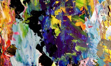 El çizimi. Soyut sanat arkaplanı. Renk dokusu. Modern, çağdaş sanat. Renkli tuval. Duvar dekoru arkaplanı