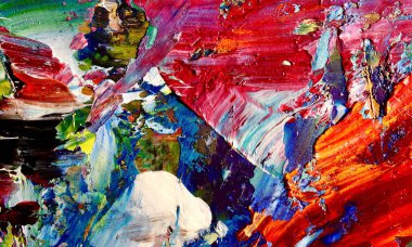 El çizimi. Soyut sanat arkaplanı. Renk dokusu. Modern, çağdaş sanat. Renkli tuval. Duvar dekoru arkaplanı