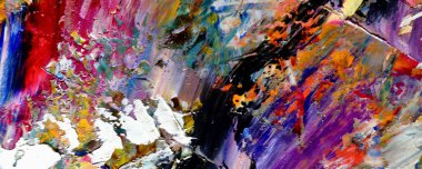 Renk dokusu. Tuvale elle çizilmiş yağlı boya resim. Soyut sanat geçmişi. Modern, çağdaş sanat. Renkli tuval. Duvar dekoru arkaplanı