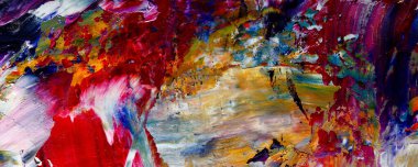 Renk dokusu. Tuvale elle çizilmiş yağlı boya resim. Soyut sanat geçmişi. Modern, çağdaş sanat. Renkli tuval. Duvar dekoru arkaplanı