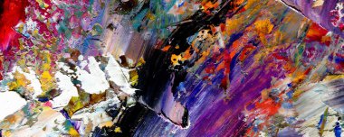 Renk dokusu. Tuvale elle çizilmiş yağlı boya resim. Soyut sanat geçmişi. Modern, çağdaş sanat. Renkli tuval. Duvar dekoru arkaplanı