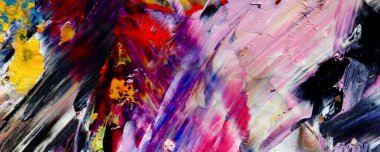 Renk dokusu. Tuvale elle çizilmiş yağlı boya resim. Soyut sanat geçmişi. Modern, çağdaş sanat. Renkli tuval. Duvar dekoru arkaplanı